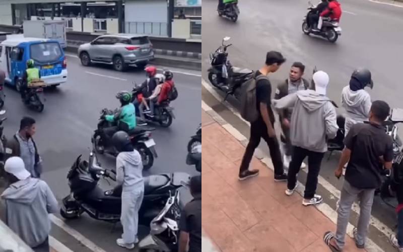 Viral 6 Debt Collector Hentikan Pengendara Motor di Cengkareng, Sempat Marahi Warga