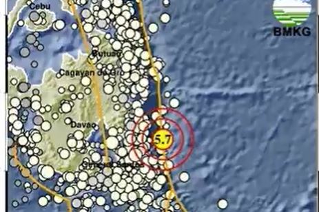 Info BMKG Gempa Hari Ini M 5,7 Guncang Melonguane Sulut