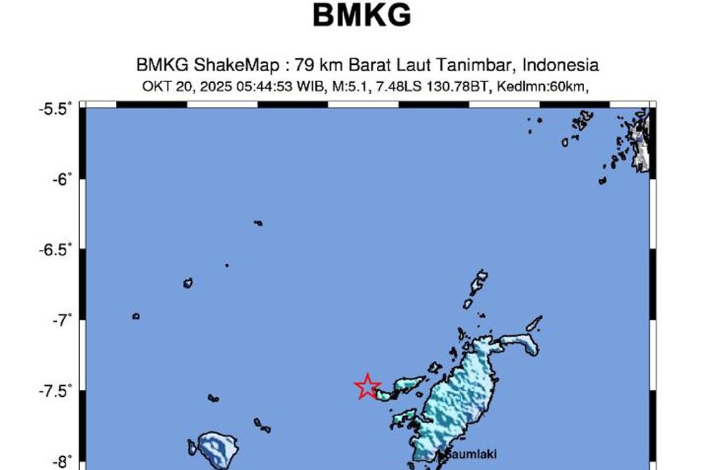 Gempa Tanimbar Maluku Magnitudo 5,2 Tak Berpotensi Tsunami, Ini Analisis BMKG