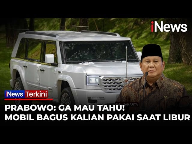 Prabowo Paksa Menteri Gunakan Maung, Larang Pakai Mobil Mewah untuk Berdinas