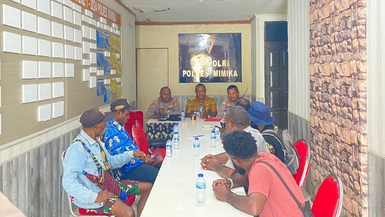 Polres Mimika Mediasi 2 Kelompok Warga yang Bertikai