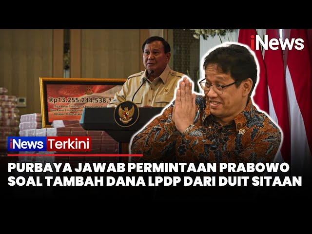 Jawab Permintaan Prabowo, Menkeu Purbaya: Uang Sitaan Korupsi Rp13,25 T Dialokasikan untuk Dana LPDP Tahun Depan