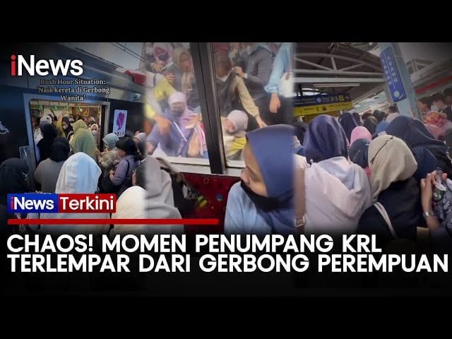 Aksi Dorong-Dorongan di Gerbong KRL Perempuan Jurusan Rangkasbitung–Tanah Abang, Penumpang Keluhkan Kepadatan di Jam Sibuk