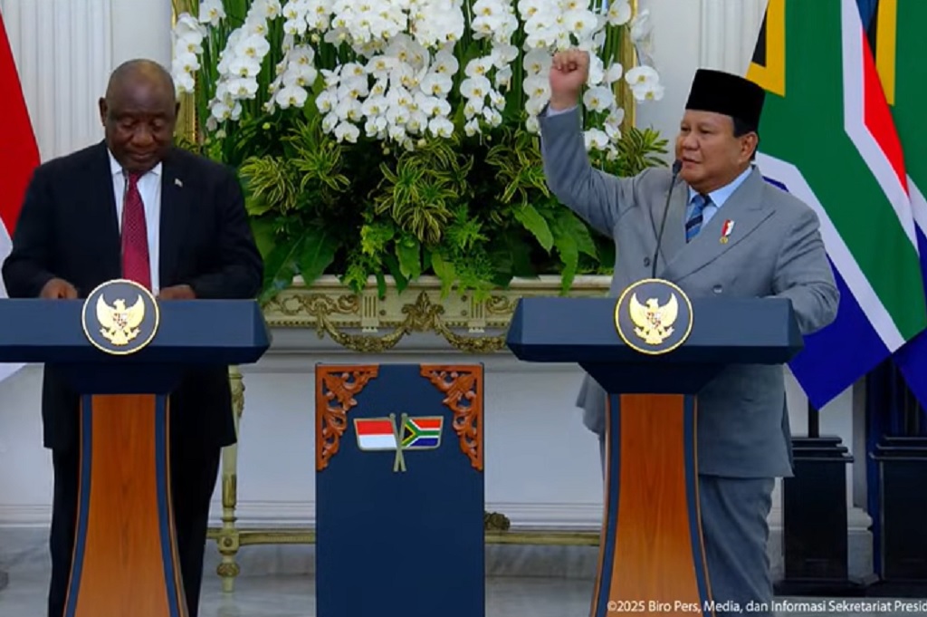 Momen Prabowo Teriakkan Yel-Yel Anti-Apartheid saat Bertemu Presiden Afrika Selatan
