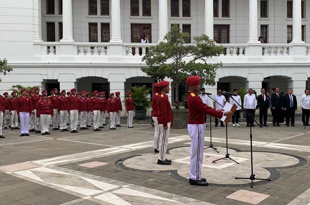Murid Sekolah Rakyat Ikut Upacara Sumpah Pemuda 2025 di Museum BI