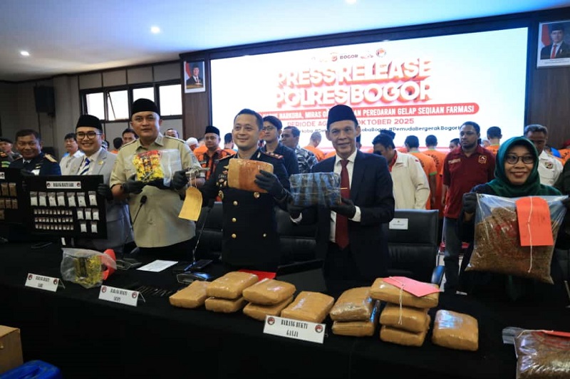 Polres Bogor Ungkap 114 Kasus Narkoba, Bupati Rudy Beri Apresiasi