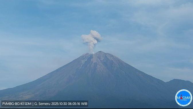 Gunung Semeru Kembali Erupsi Hari Ini, Kolom Abu Capai 700 Meter dari Puncak