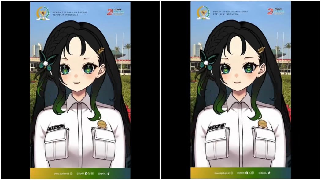 Ini Tugas Sena Si VTuber ASN Digital Buatan DPD yang Jadi Kontroversi
