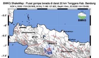 Update Gempa Darat M 3,6 di Bandung, Getaran Dirasakan Warga 7 Kecamatan