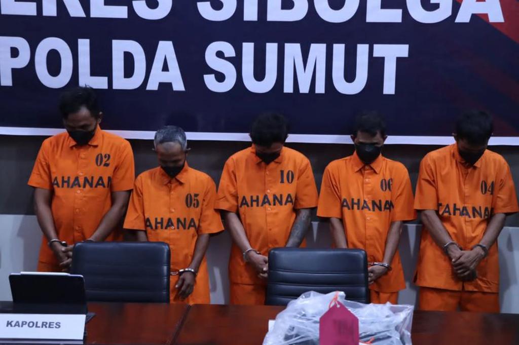 5 Pengeroyok Pemuda sampai Tewas di Halaman Masjid Sibolga Ditangkap, Ini Tampangnya