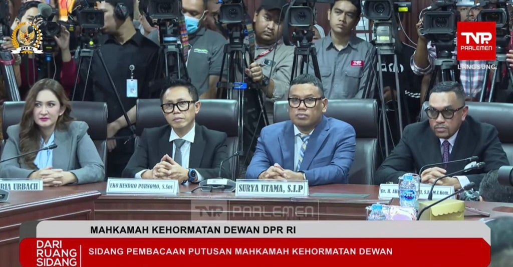 Daftar Lengkap Putusan Etik 5 Anggota DPR, Sahroni Dapat Hukuman Terberat