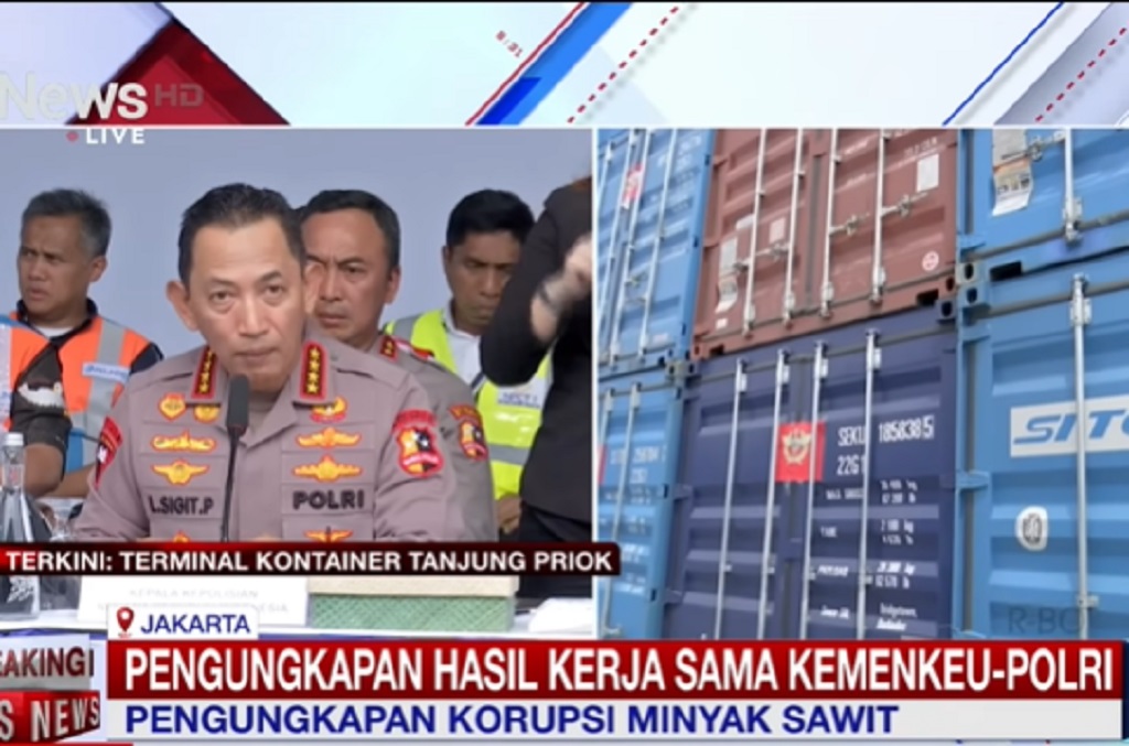 87 Kontainer Langgar Ekspor Turunan CPO, Kapolri: Kerugian Rp2,8 Triliun