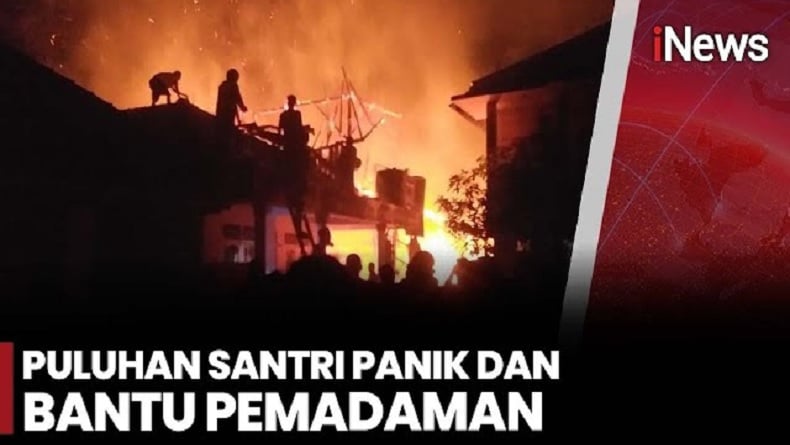 Kebakaran Hanguskan 27 Kamar di Ponpes Hidayatul Mubarokah Lebak Banten