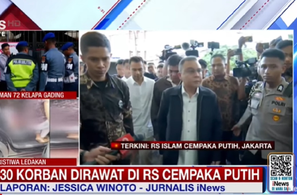 Dasco Jenguk Korban Ledakan SMAN 72 Jakarta di RS Islam Cempaka Putih