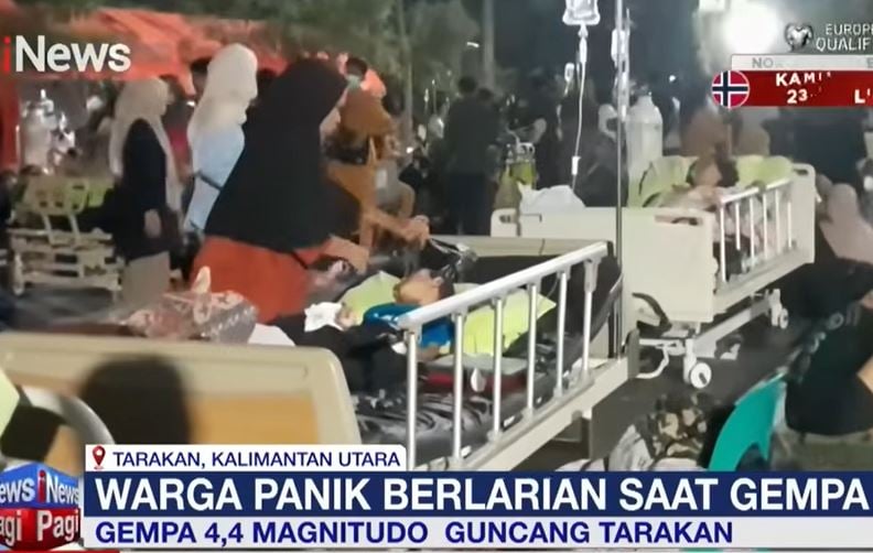 Detik-Detik Gempa M 4,4 Guncang Tarakan Bikin Panik Warga dan Pasien RSUD