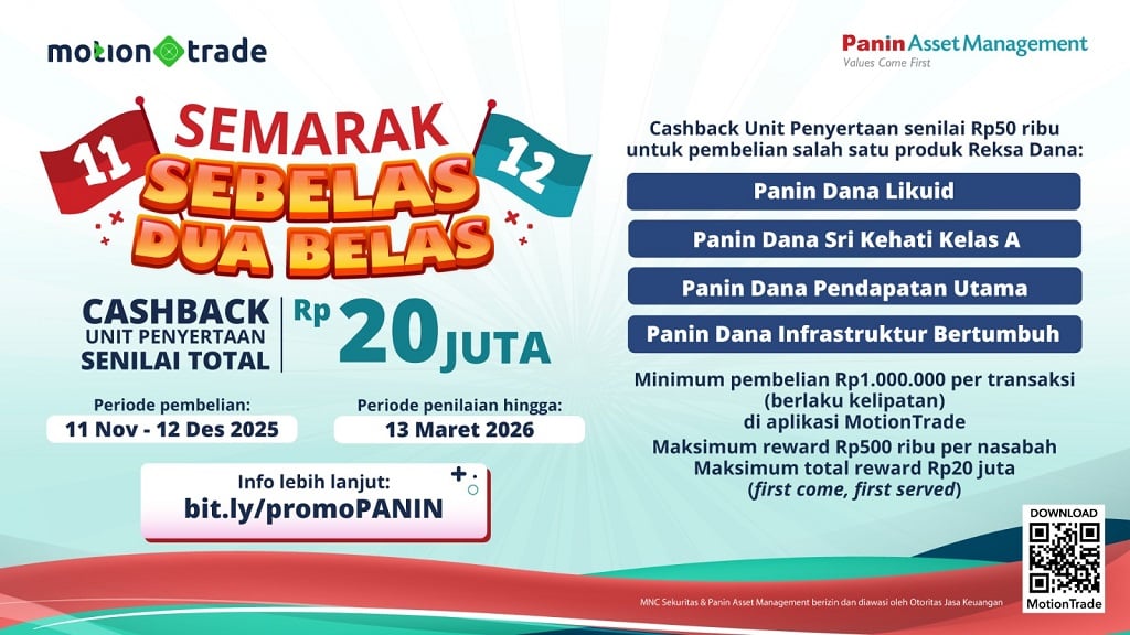 Ikuti Promo Semarak 11.12 dari Panin Asset Management di MotionTrade, Ada Cashback Menanti!