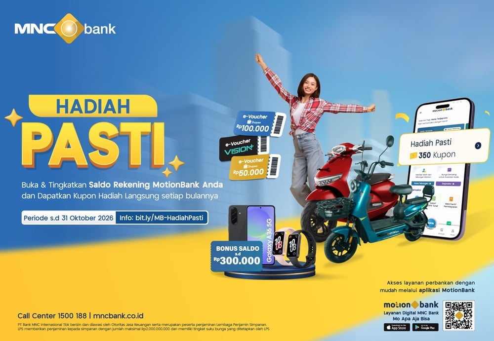 Nabung di MotionBank Pasti Dapat Hadiah Tanpa Undian, Ini Caranya!