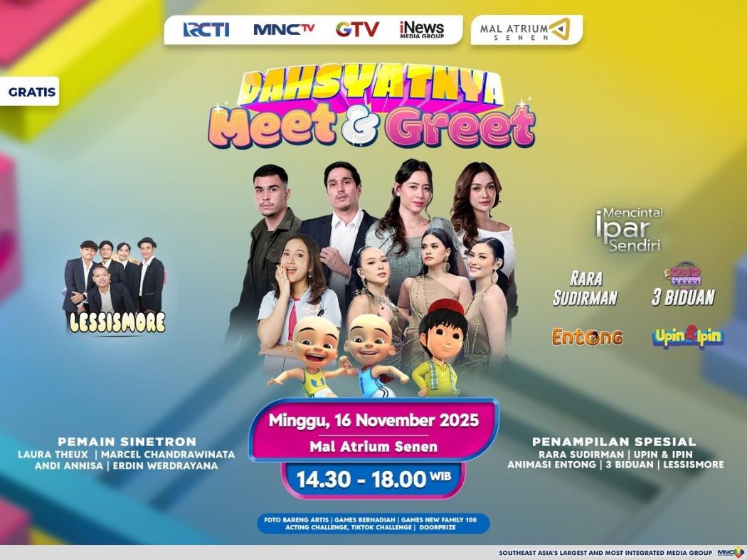 Siap-Siap Ketemuan Pemain Sinetron Terbaru RCTI, Mencintai Ipar Sendiri di Dahsyatnya Meet and Greet