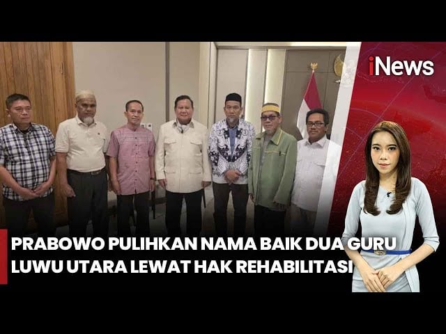 Prabowo Rehabilitasi 2 Guru Luwu Utara Pembela Honorer, Tegaskan Komitmen Tingkatkan Kesejahteraan Pendidik