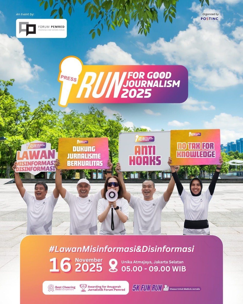 Dukung Keberlanjutan Media Berkualitas, Forum Pemred Gelar Run for Good Journalism