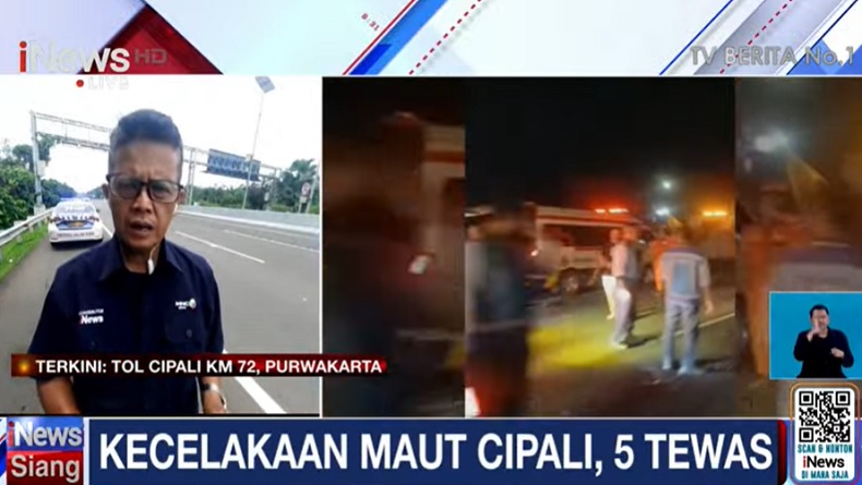 5 Orang Tewas Kecelakaan Beruntun di Tol Cipali, Penumpang Bus Agra Mas dan Gran Max
