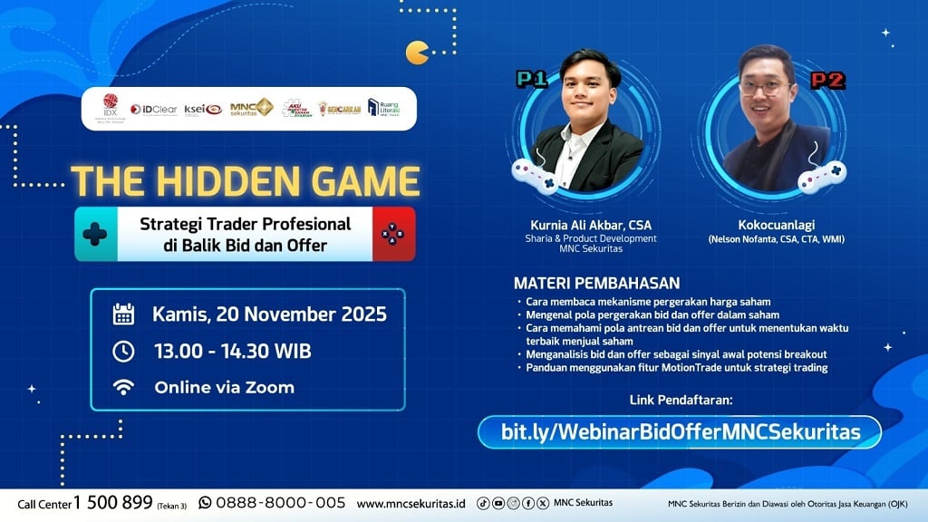 Daftar Webinar Gratis MNC Sekuritas The Hidden Game: Strategi Trader Profesional di Balik Bid dan Offer
