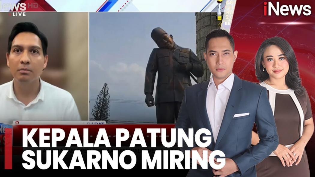 Begini Penampakan Kepala Patung Bung Karno yang Miring, Pemkab Indramayu Ungkap Penyebabnya