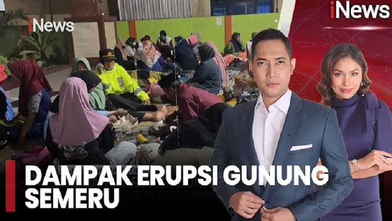 Dampak Gunung Semeru Meletus Dahsyat, Warga Mengungsi ke Kantor Desa hingga Sekolah