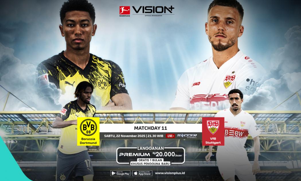 Link Live Streaming Borussia Dortmund vs Stuttgart, Saksikan Gratis di Vision+!