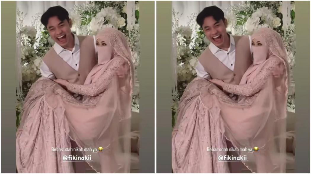 Geger Fiki Naki Gendong Tinandrose di Resepsi Pernikahan, Ini Fotonya!