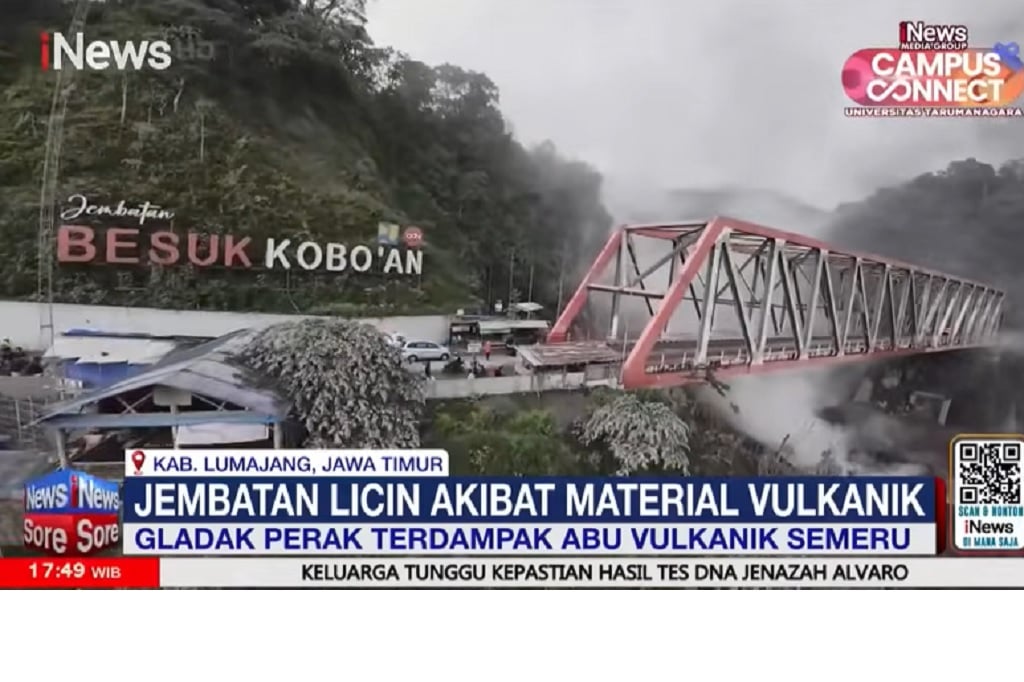 Detik-Detik Lahar Dingin Semeru Terjang Gladak Perak Lumajang