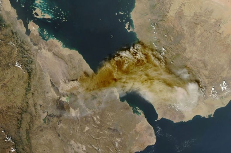 Amukan Gunung Hayli Gubbi Ethiopia Mereda, Semburan Abu Vulkanik Mulai Hilang 