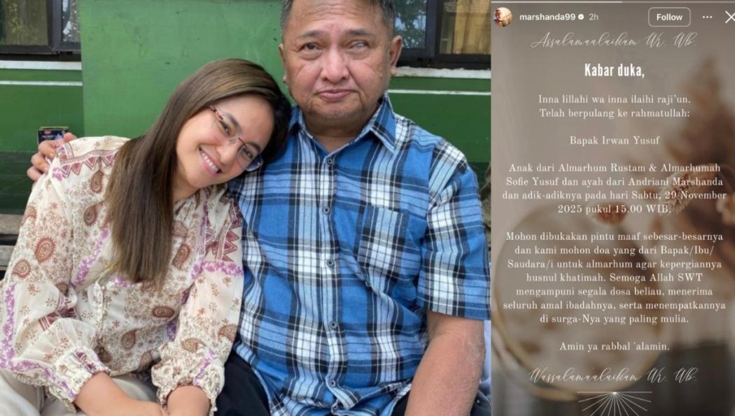 Innalillahi, Ayahanda Marshanda Meninggal Dunia