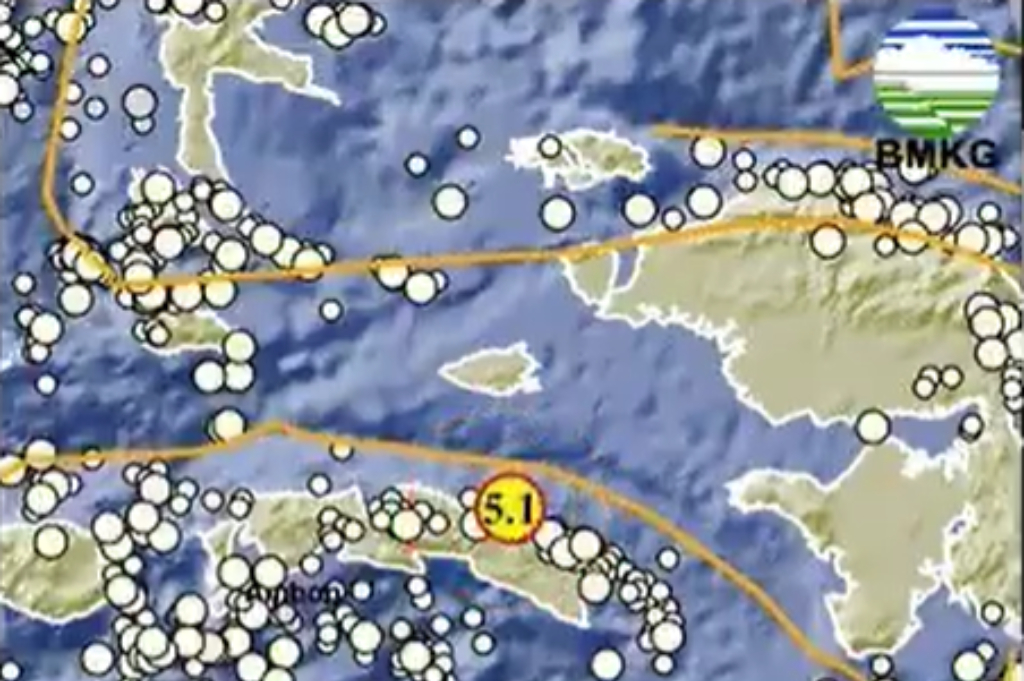 Gempa Hari Ini Magnitudo 5,1 Guncang Seram Bagian Timur Maluku