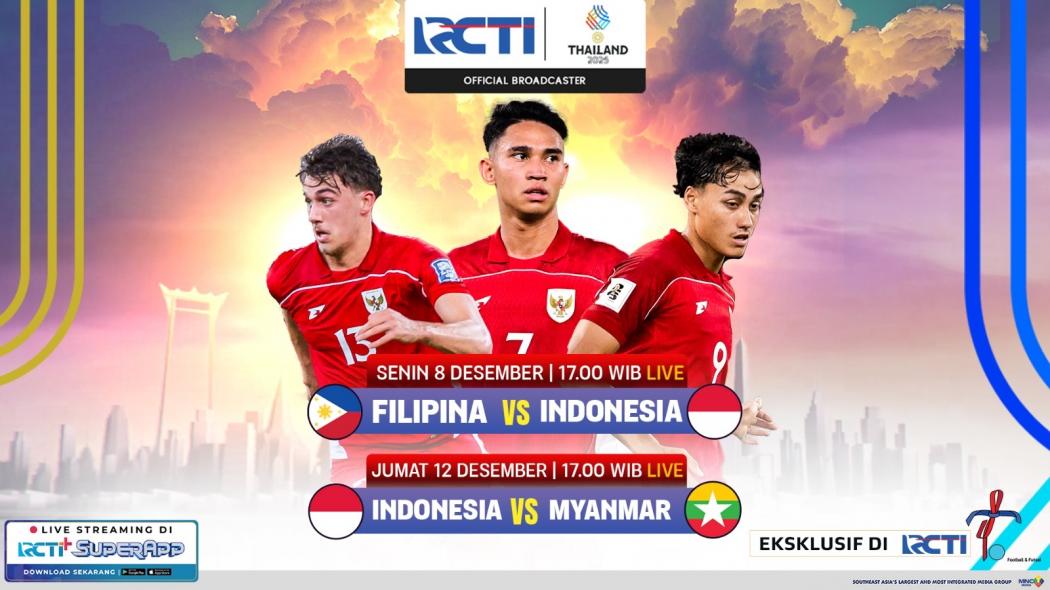 Jadwal Siaran Langsung Timnas Indonesia U-22 Vs Filipina dan Myanmar di SEA Games 2025, Live RCTI!