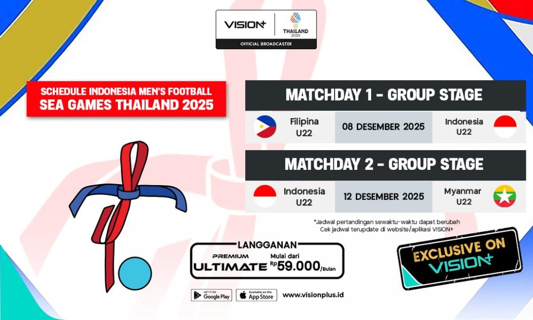 Jadwal Timnas Indonesia U-22 di SEA Games 2025: Saksikan Ekslusif di Vision+!