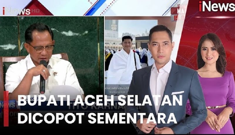 Bupati Aceh Selatan Dicopot Sementara Karena Umrah Saat Bencana, Disuruh Magang di Jakarta