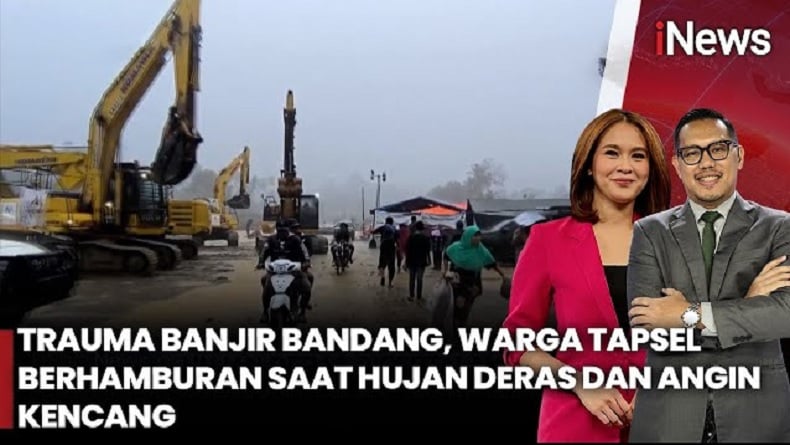 Air Sungai Aik Garoga Tapsel Naik, Warga Panik Berhamburan Selamatkan Diri