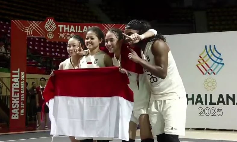Tangis Haru Tim Basket Putri 3x3 Indonesia usai Ukir Rekor SEA Games 2025