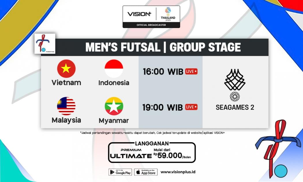 Jadwal SEA Games Thailand 2025 Hari Ini: Ada Futsal hingga Sepak Bola 