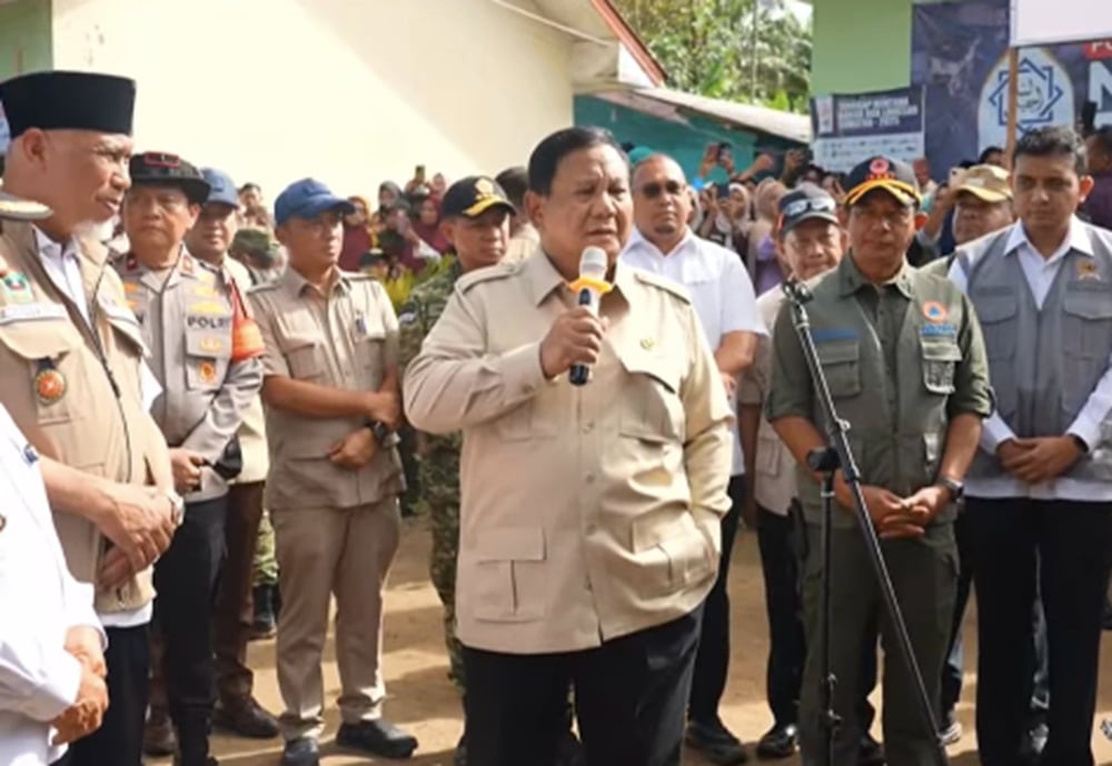 Hunian Sementara Pengungsi Agam Dibangun, Prabowo Targetkan Rampung Sebulan