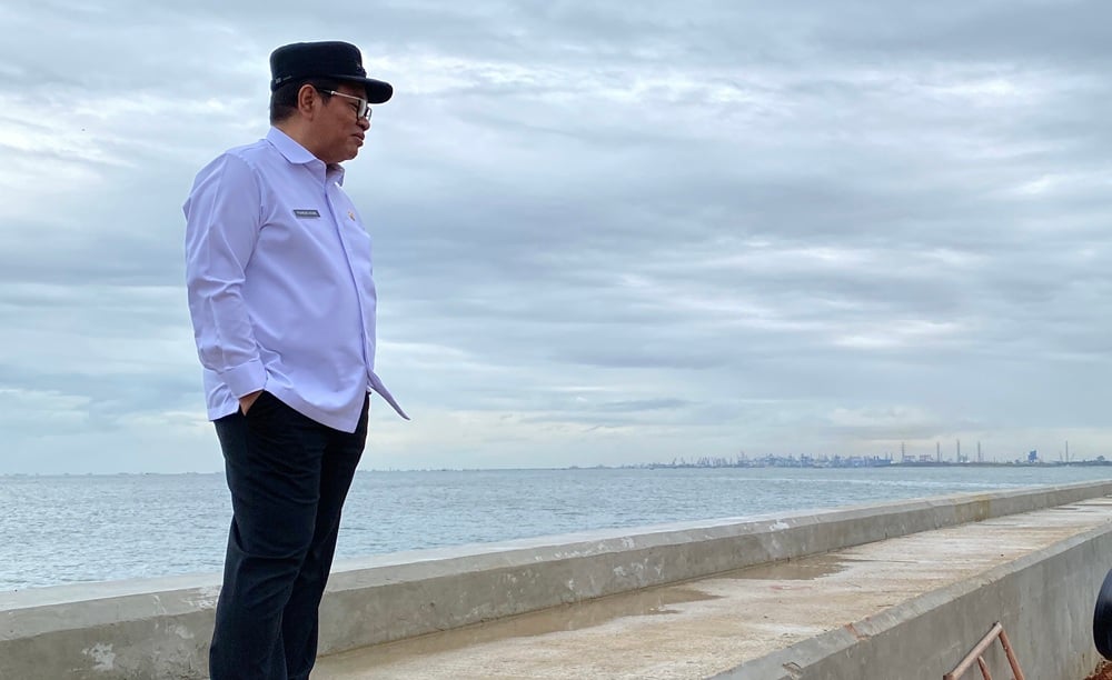 Cek Progres Tanggul Laut Ancol Sepanjang 2,1 Km, Pramono: Sudah 95%