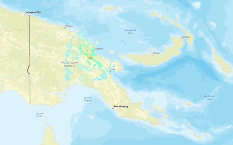 Gempa Magnitudo 6,5 Guncang Papua Nugini, Titik Pusat di Darat