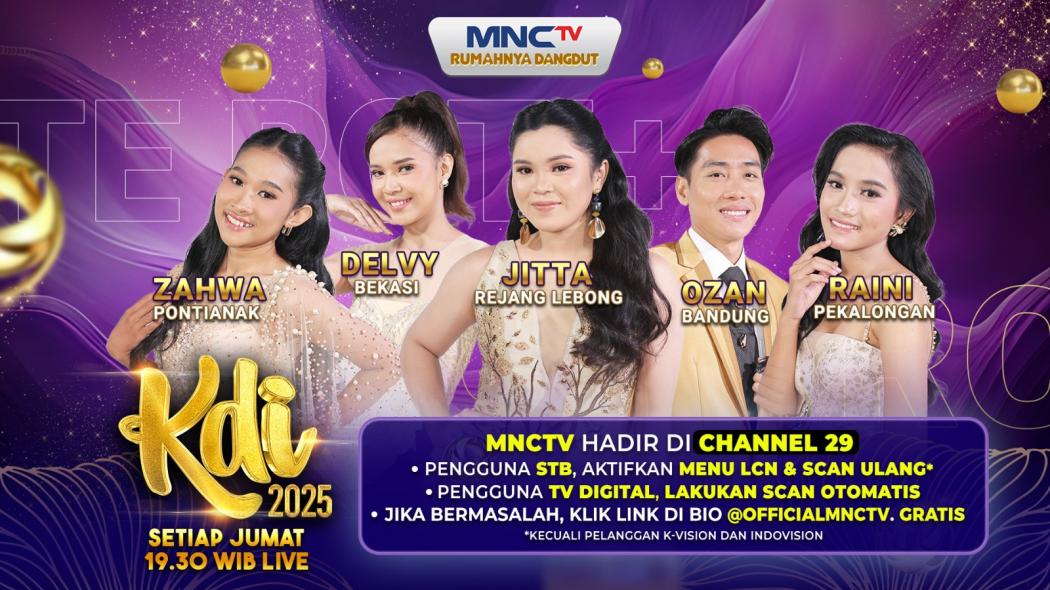 Dhawiyah dan Mansyur S Meriahkan Gerbang KDI 2025, Persaingan 5 Peserta Terbaik Hanya di MNCTV Channel 29