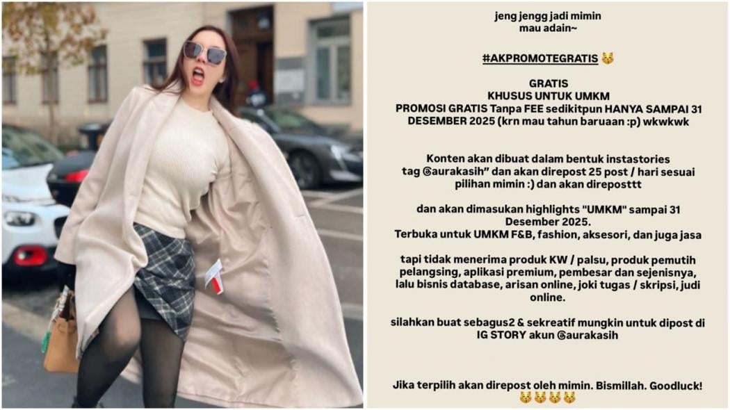 Jumat Berkah! Dikepoin 315 Juta Orang, Aura Kasih Malah Bagi-Bagi Rezeki Endorse Gratis