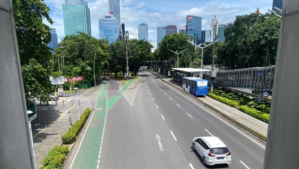 Libur Panjang Natal, Jalan Sudirman Terpantau Lengang