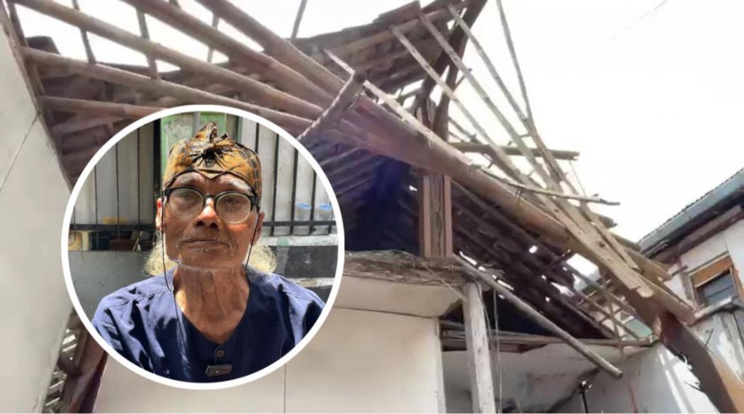 Kondisi Terkini Diding Boneng usai Rumahnya Ambruk Diterjang Hujan Deras