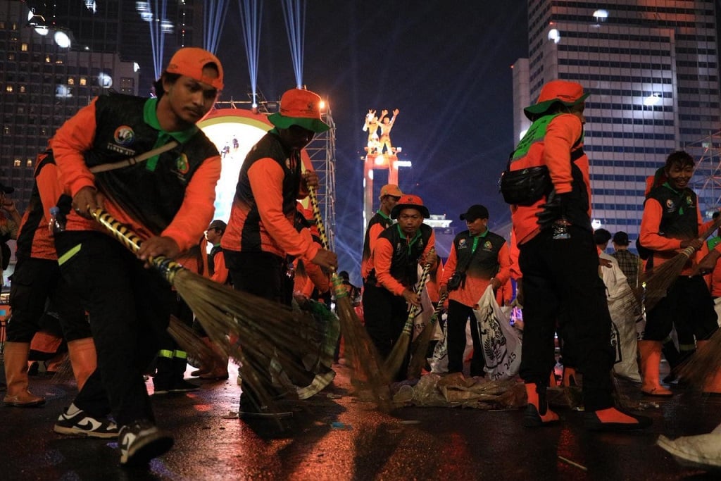 Jumlah Sampah Acara Malam Tahun Baru Jakarta Menurun, Ini Penyebabnya
