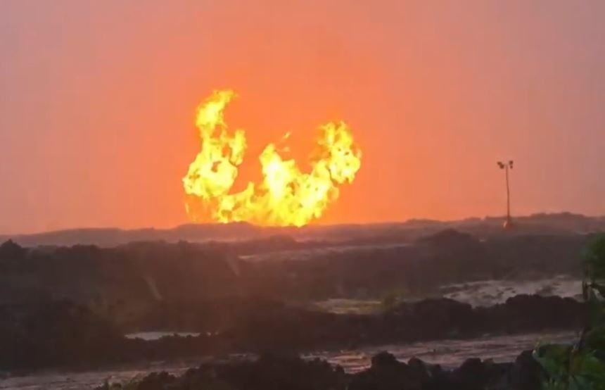 Pipa Gas Meledak di Indragiri Hilir Riau, Jalan Lintas Timur Ditutup