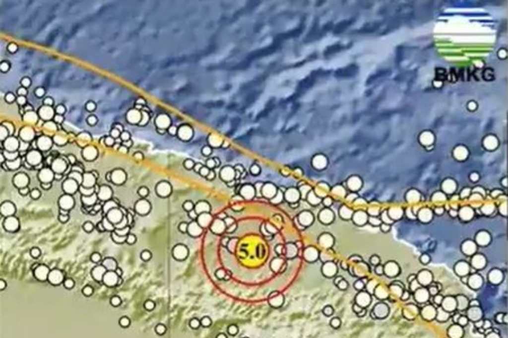 Gempa Hari Ini Magnitudo 5,0 Guncang Keerom Papua